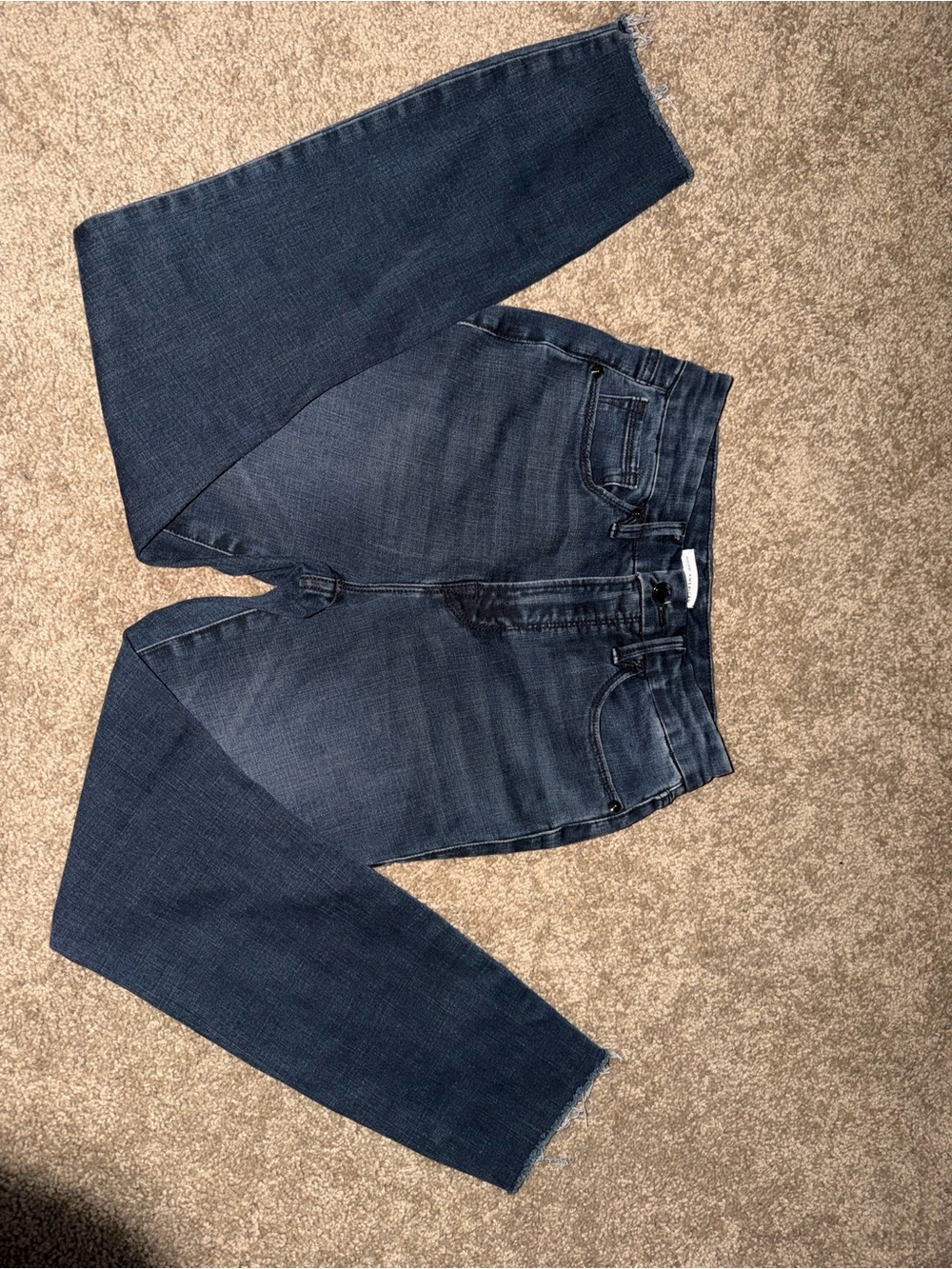 Good American High-Rise Dark Blue Straight Jeans